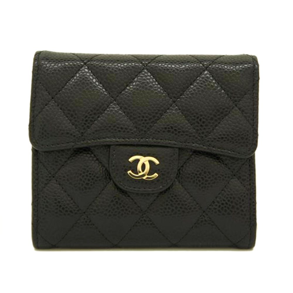 Chanel Matelasse Classic Small Wallet Bag Black
